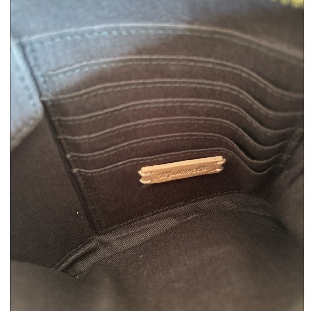 Madewell leather pouch clutch with card slots coin pouch zipper closure pink - Picture 7 of 7